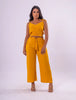 Conjunto Cropped e Calça Encanto em Viscolinho - Alaranjado