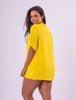 Conjunto Kimoninho com Short Girona em Viscolinho - Amarelo