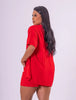 Conjunto Kimoninho com Short Praga em Viscolinho - Vermelho